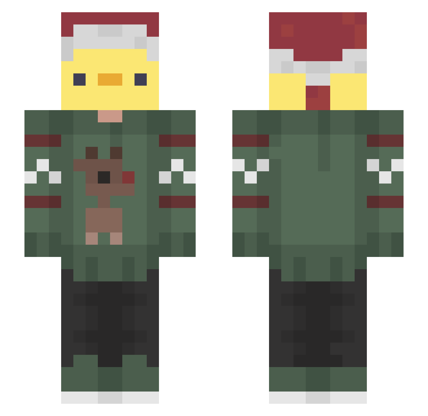 LIGHTVN2 Minecraft skin, front and back view