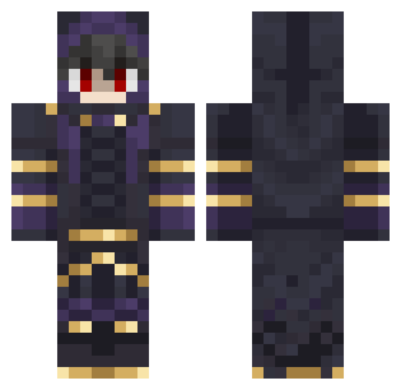 SUSDaniel07 Minecraft skin, front and back view