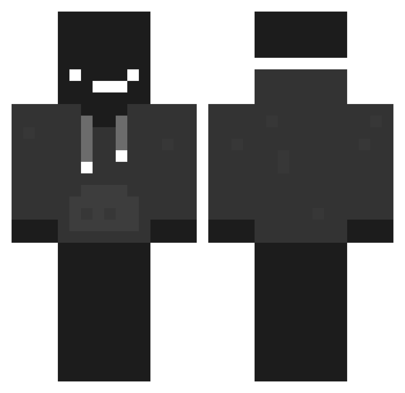 SeamedSword232 Minecraft skin, front and back view