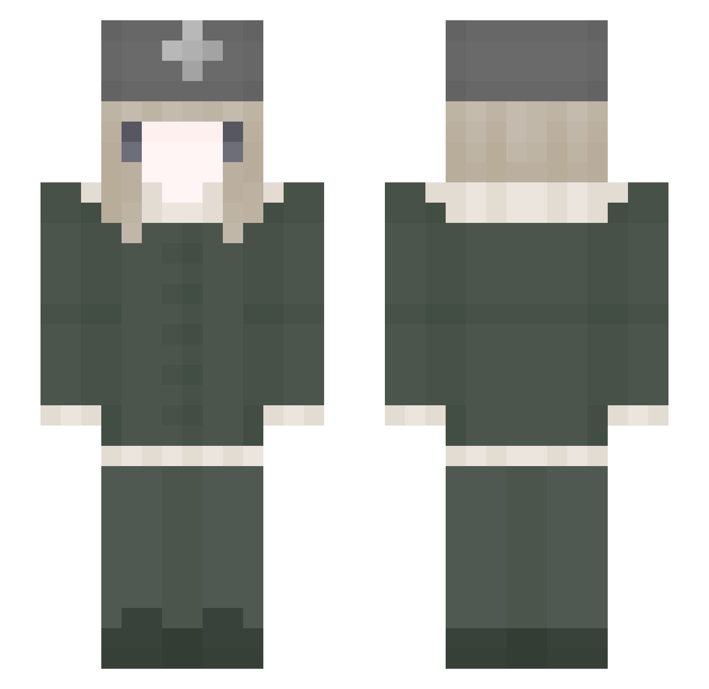 kbi4 Minecraft skin, front and back view