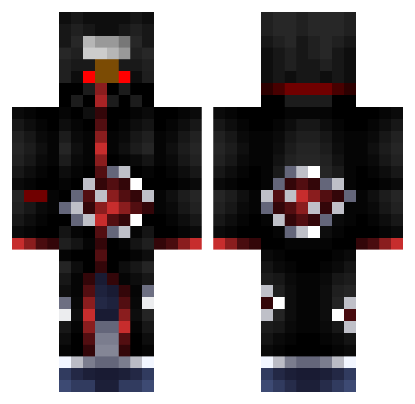 Its_Quinn Minecraft skin, front and back view