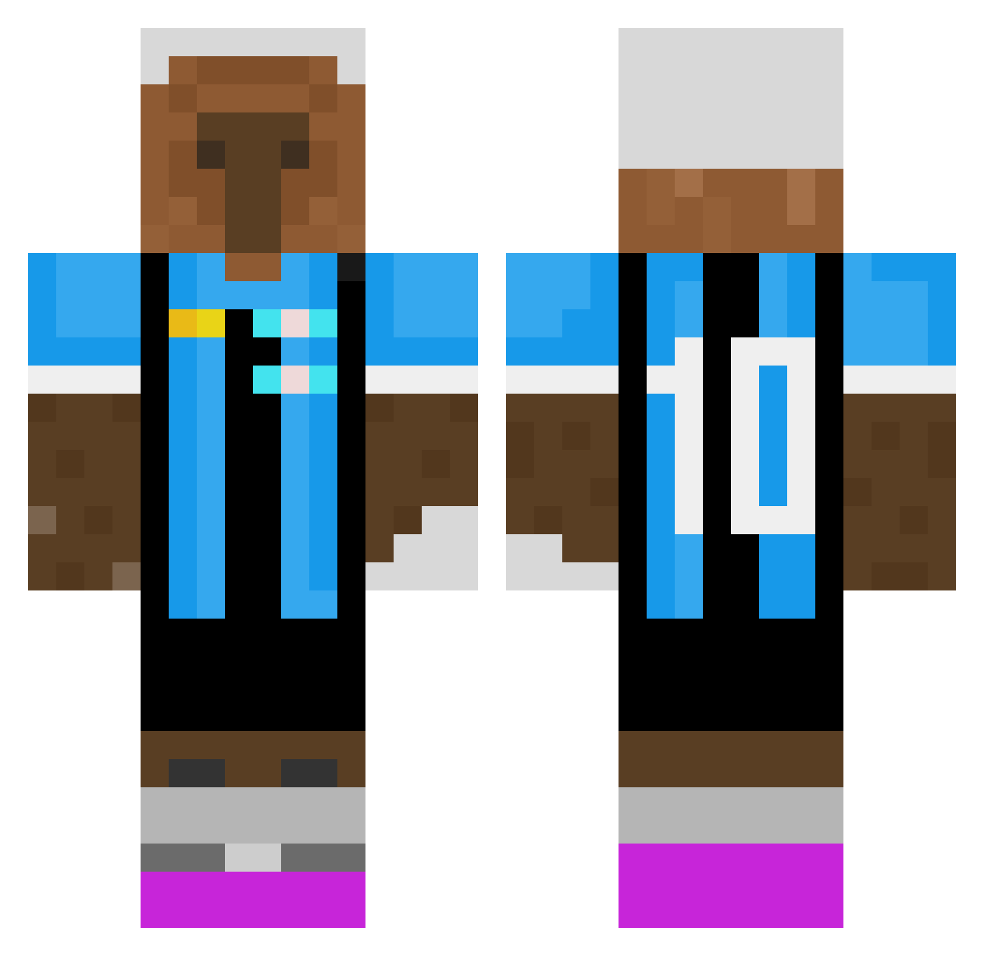 esolf1 Minecraft skin, front and back view