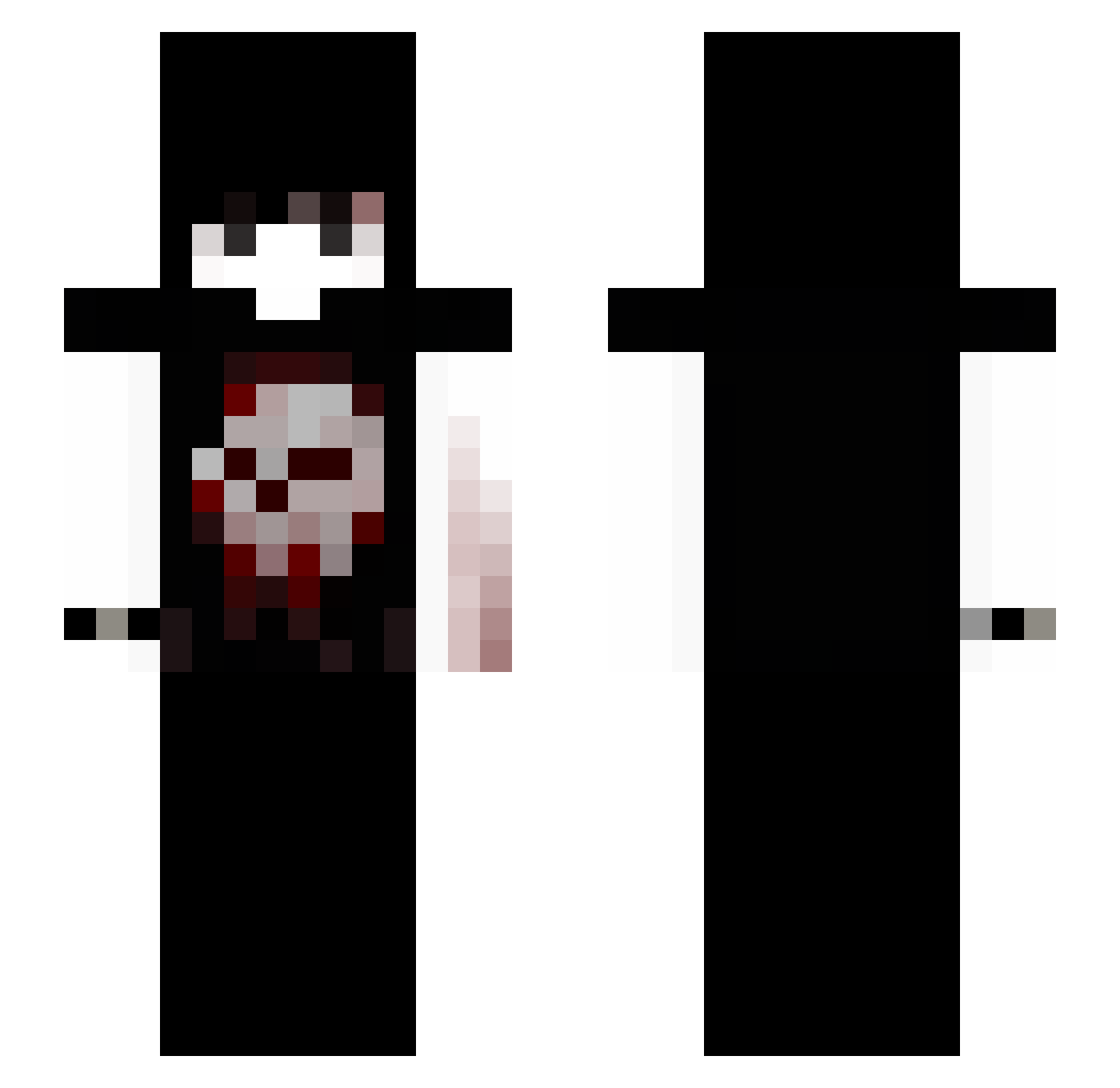 Mountan Minecraft skin, front and back view