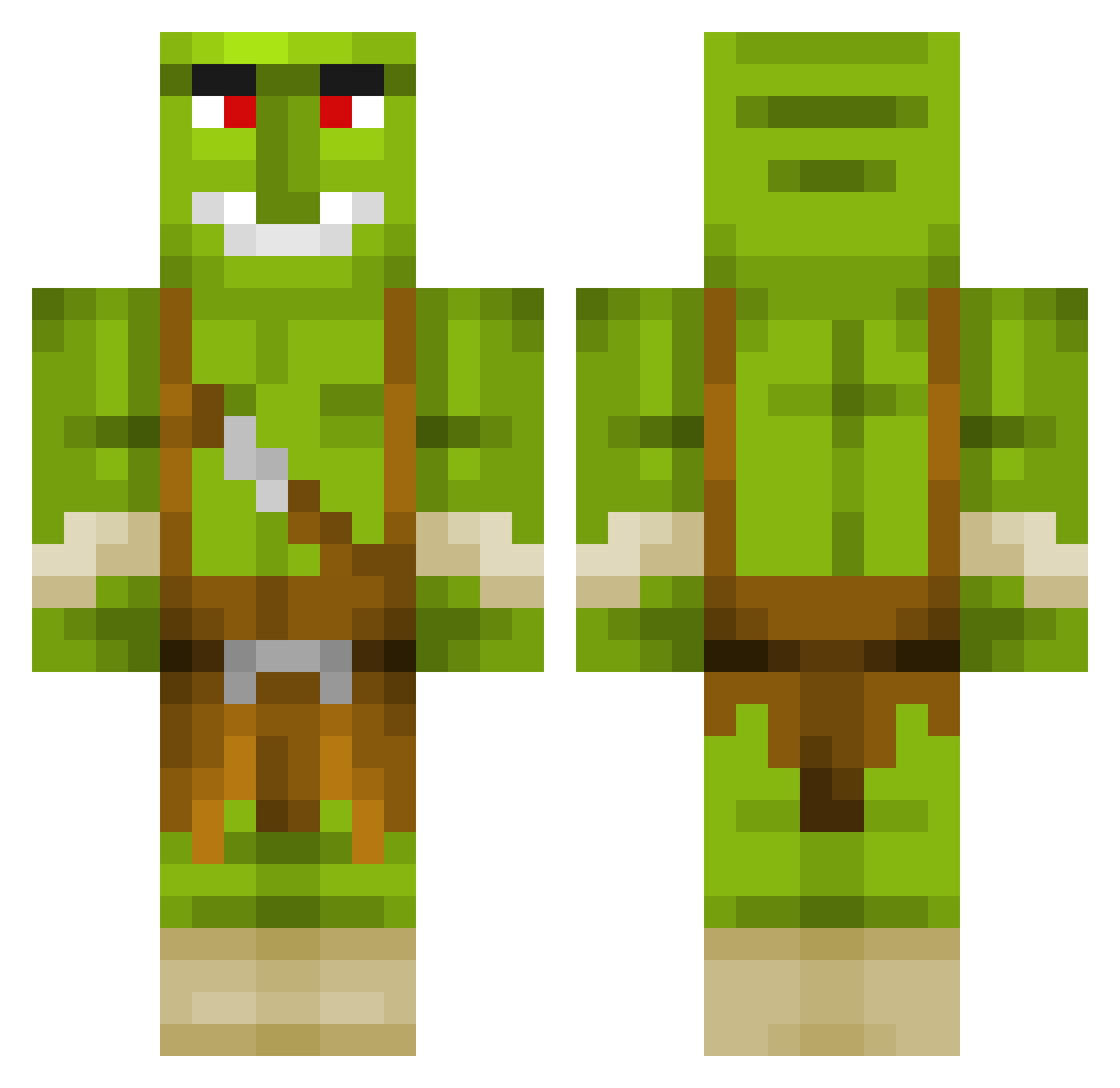 MarcosEKB Minecraft skin, front and back view