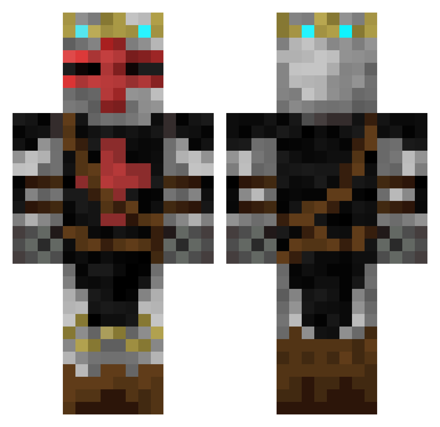 RyanKS94 Minecraft skin, front and back view