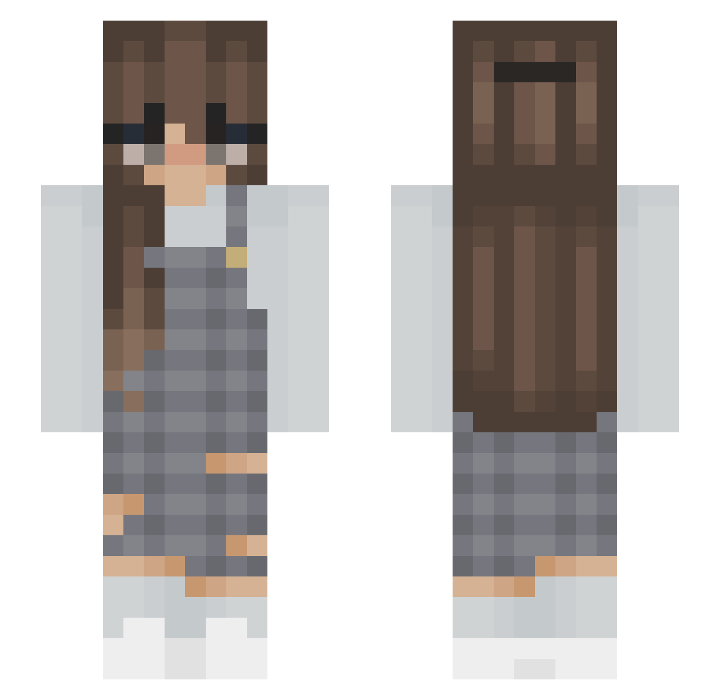Trachet Minecraft skin, front and back view