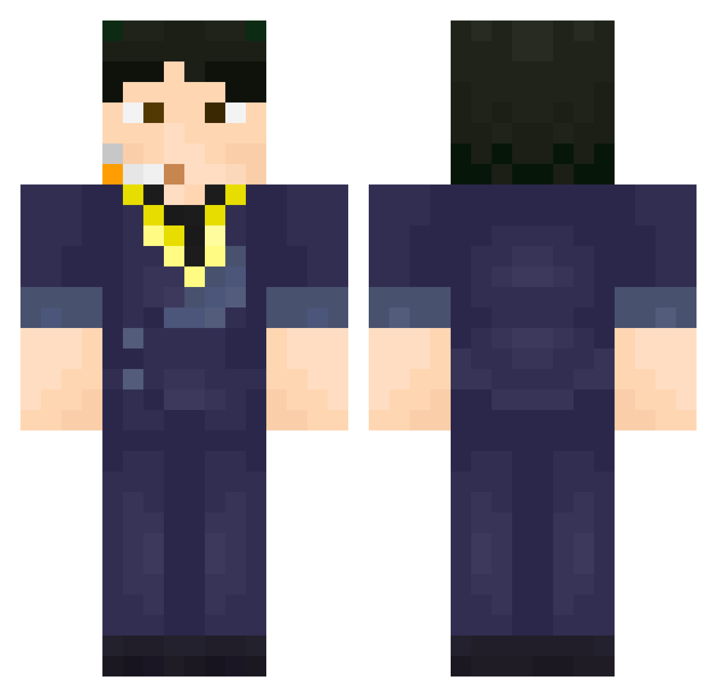 BiigBooba Minecraft skin, front and back view