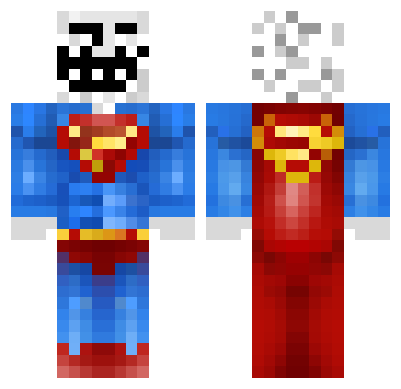 videogames9000 Minecraft skin, front and back view