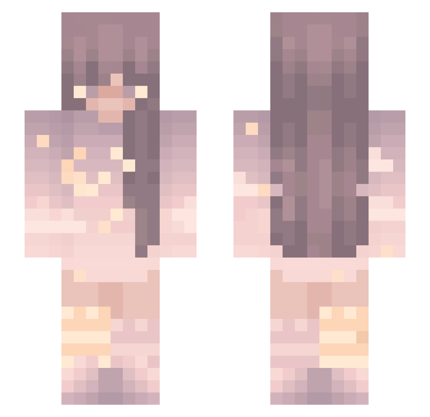 yazalah Minecraft skin, front and back view