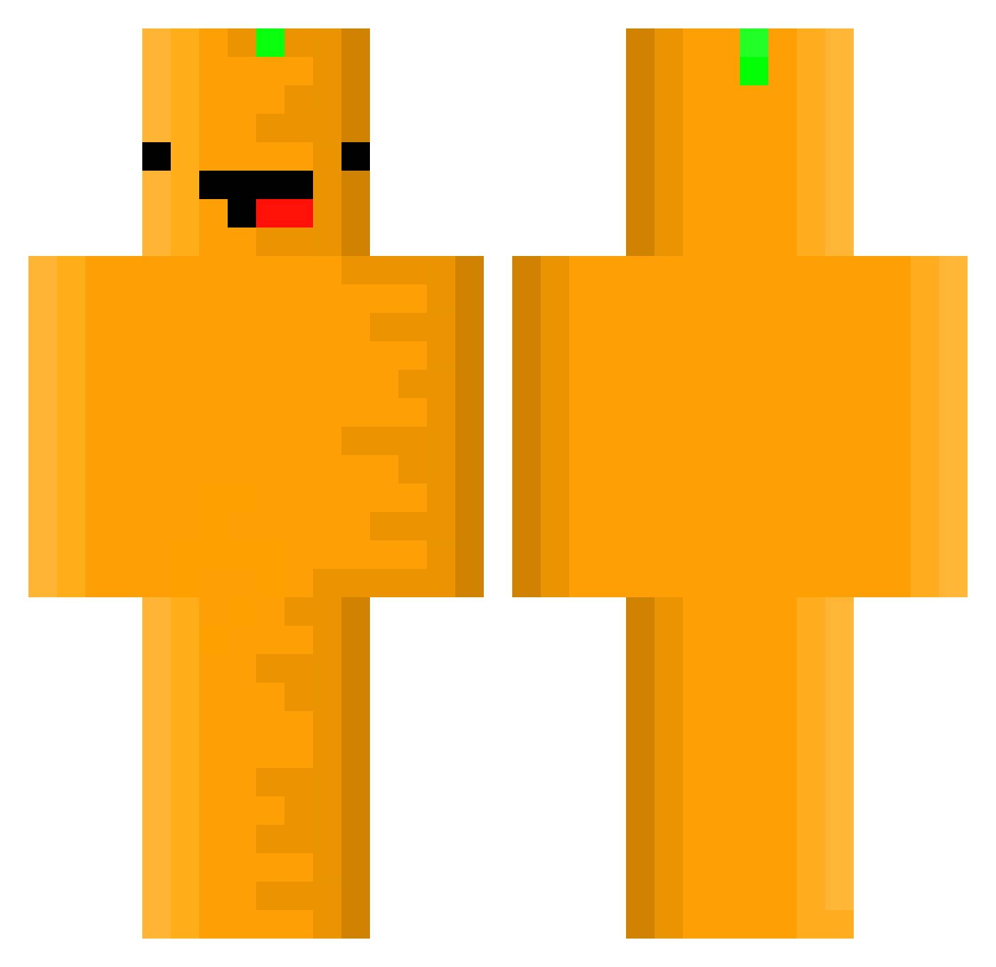 Itz_Edge Minecraft skin, front and back view