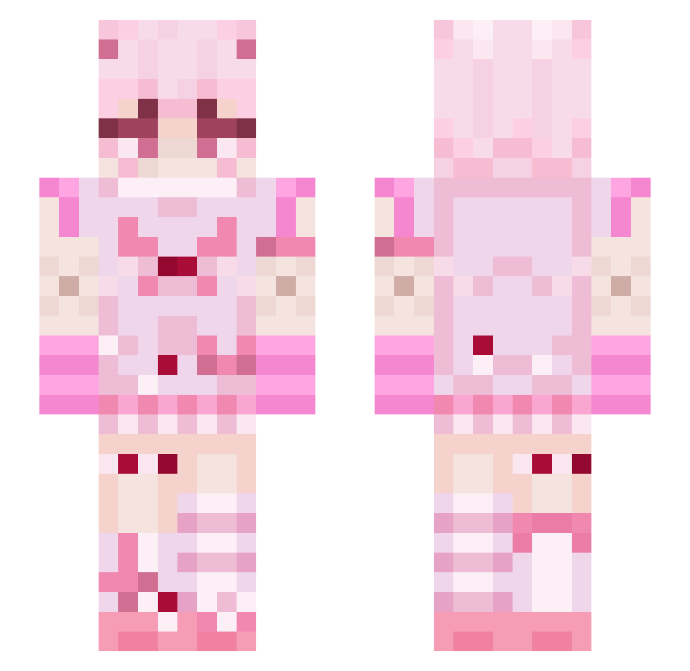 XLostSpawnX Minecraft skin, front and back view
