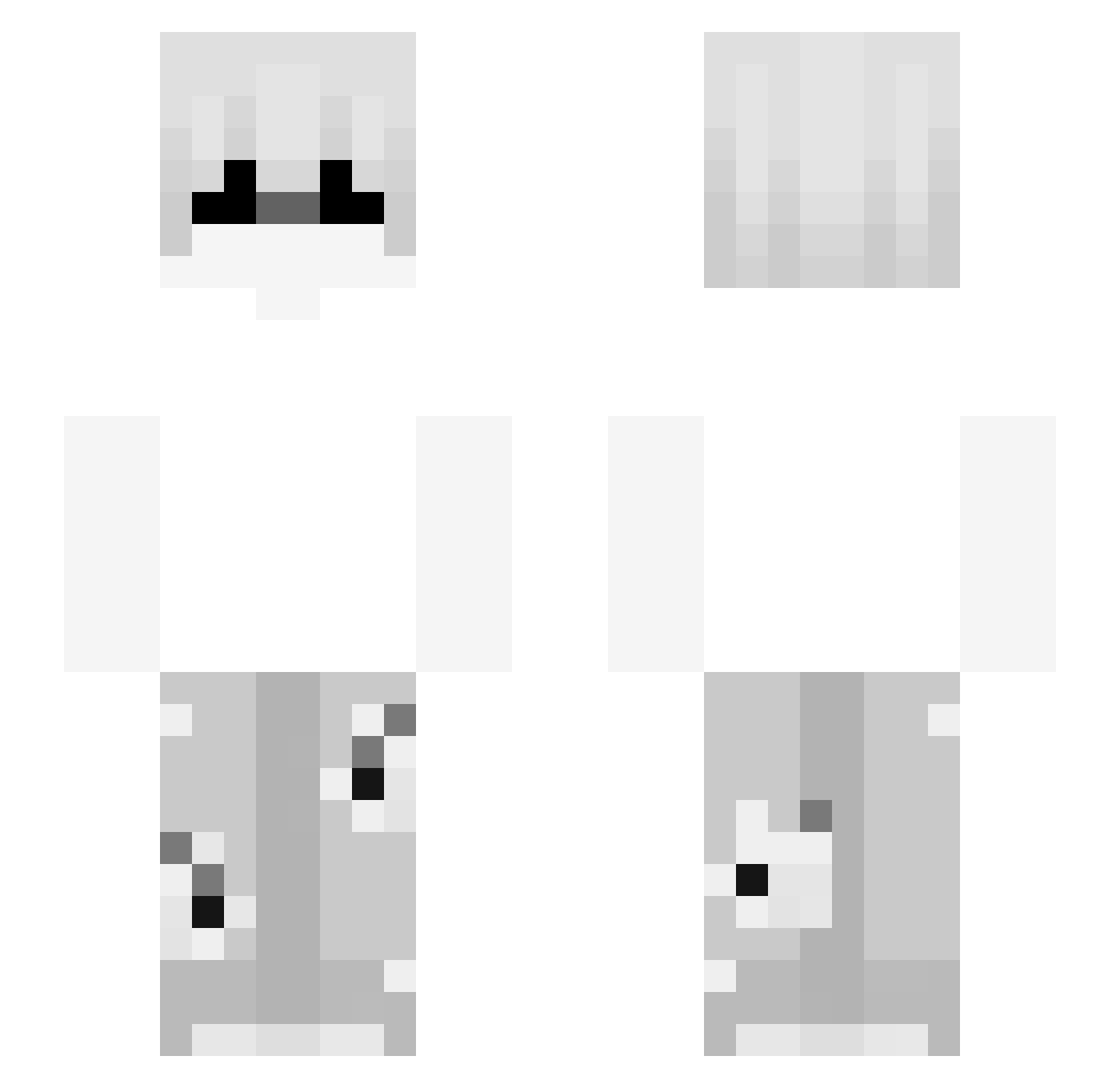 SwagVensuu Minecraft skin, front and back view