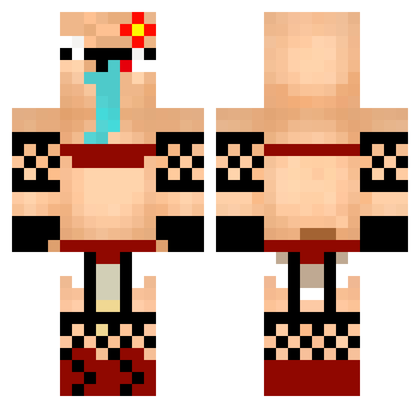 PumaFlugzeug548 Minecraft skin, front and back view