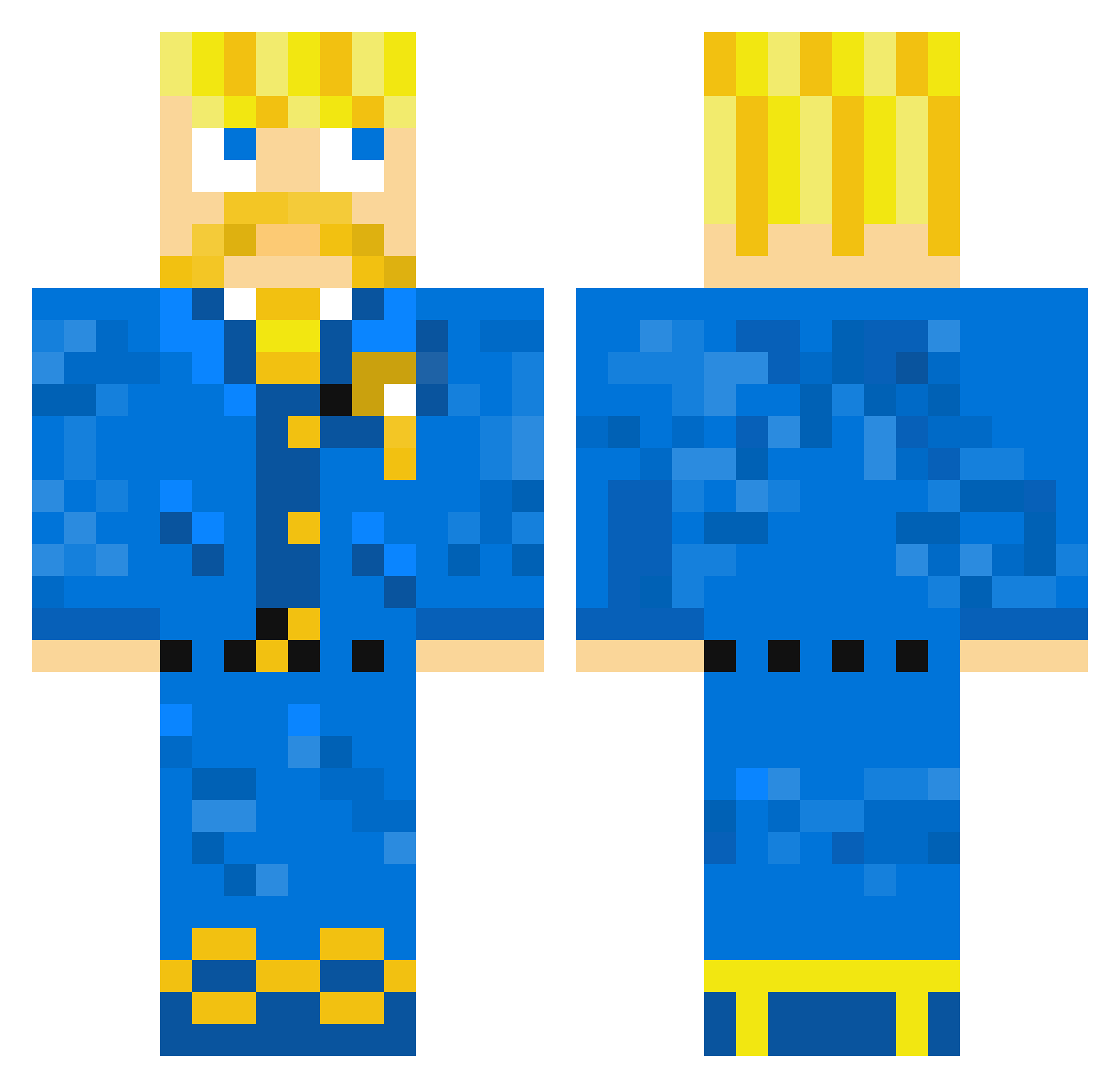 neilos79 Minecraft skin, front and back view