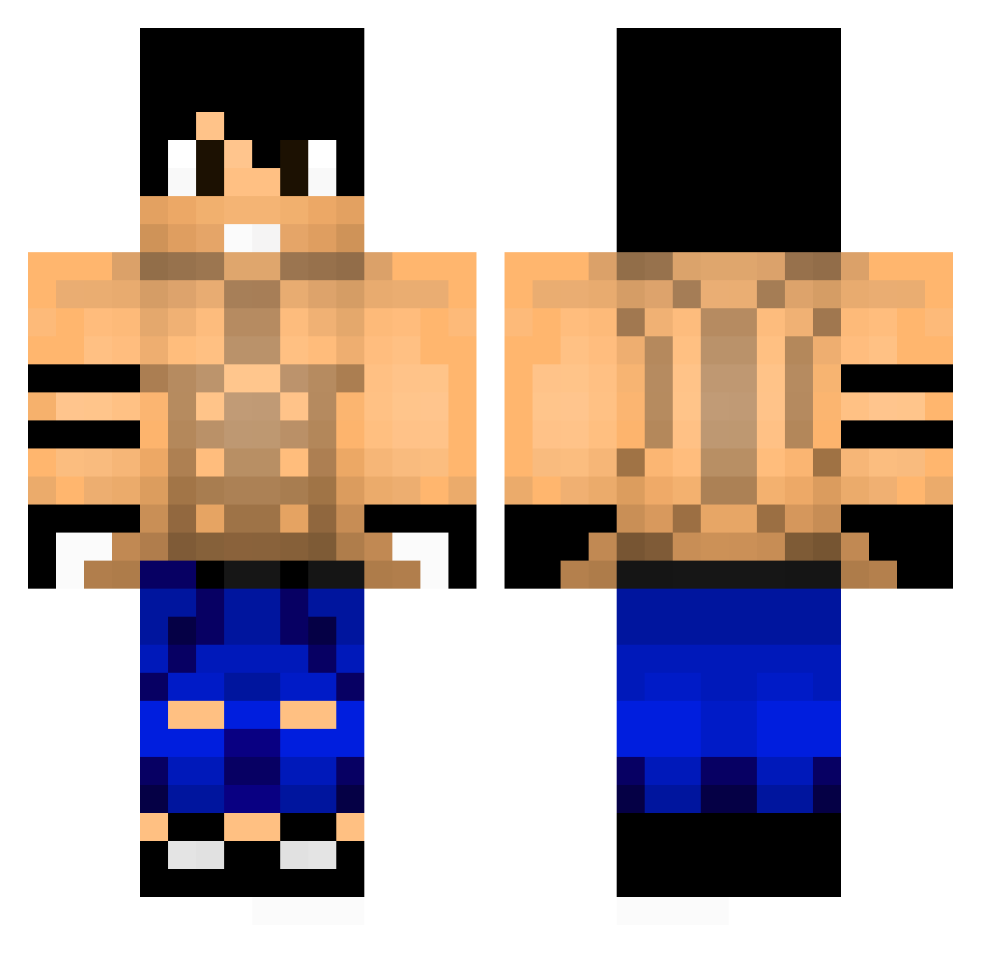 HollyRush Minecraft skin, front and back view