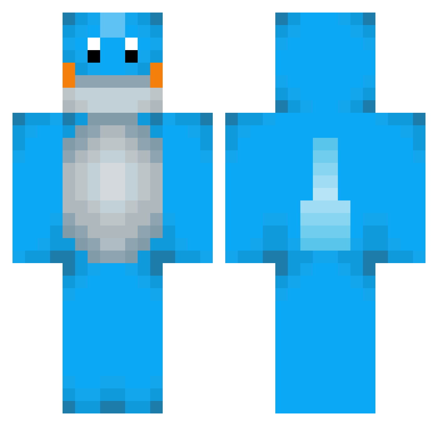 ImBarraKuda Minecraft skin, front and back view
