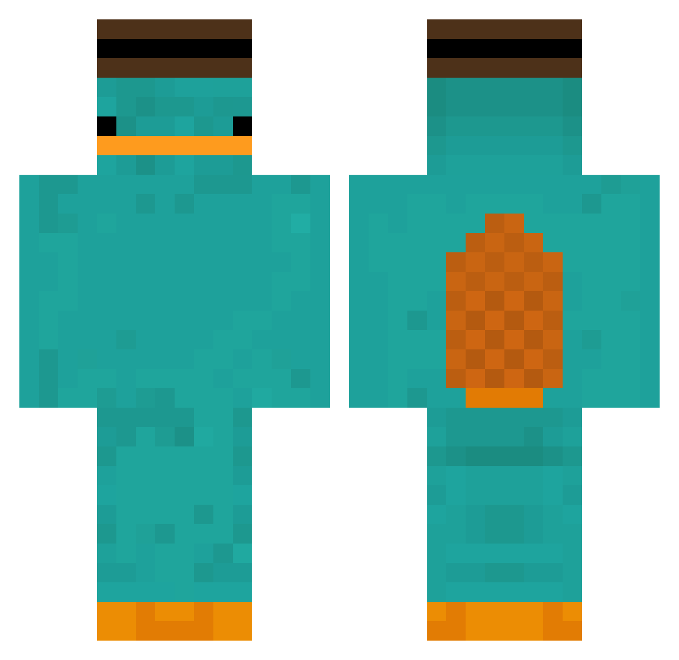 DlMZY_ Minecraft skin, front and back view