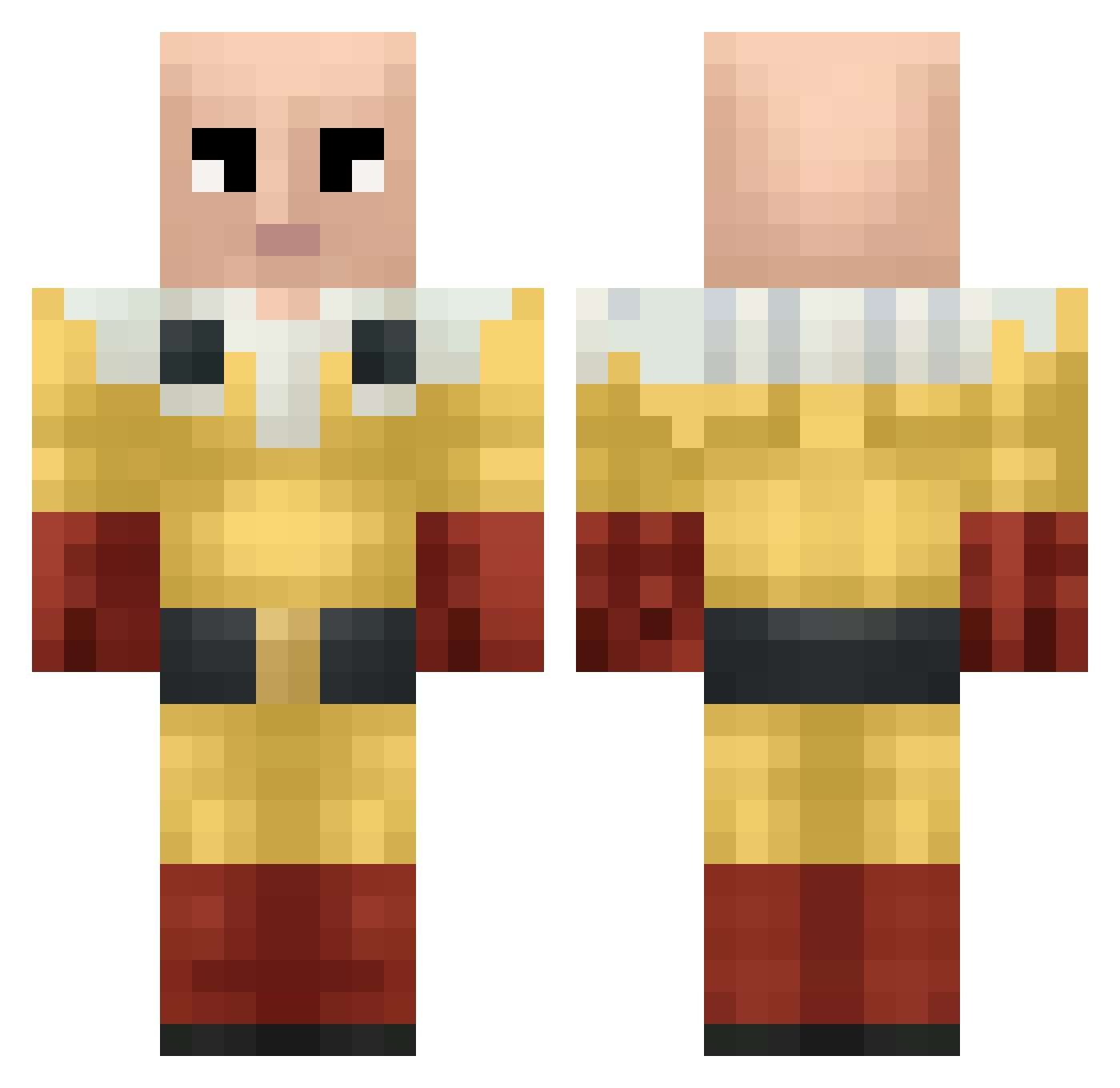 majdi Minecraft skin, front and back view