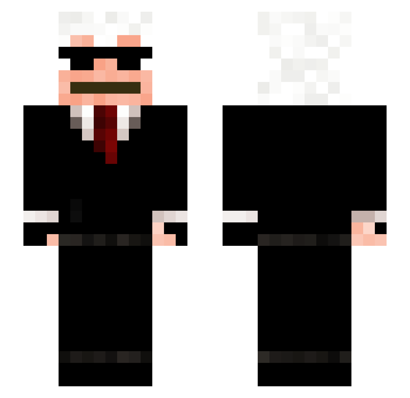 JimmyPanini Minecraft skin, front and back view