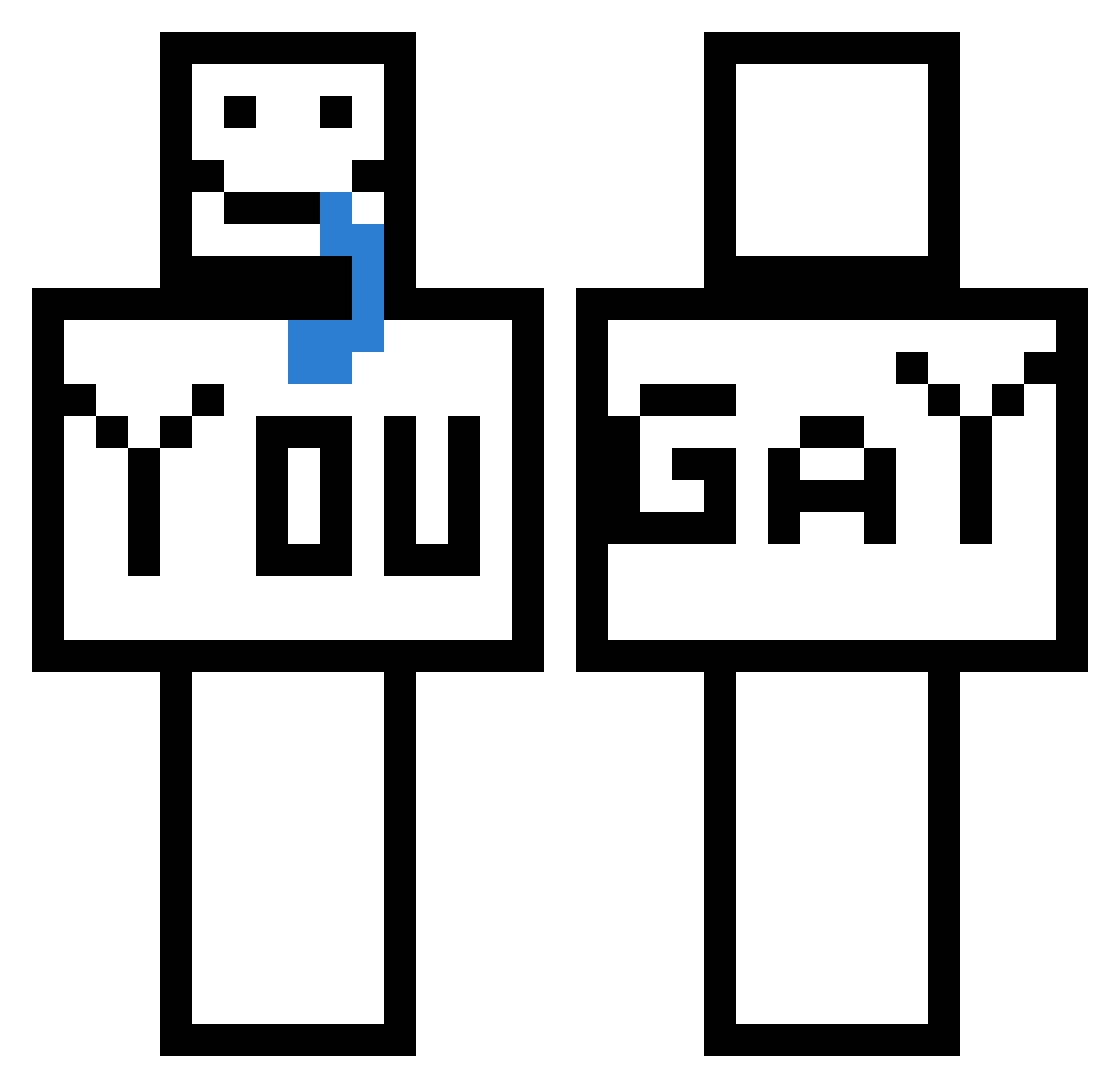 SuperNoah201 Minecraft skin, front and back view
