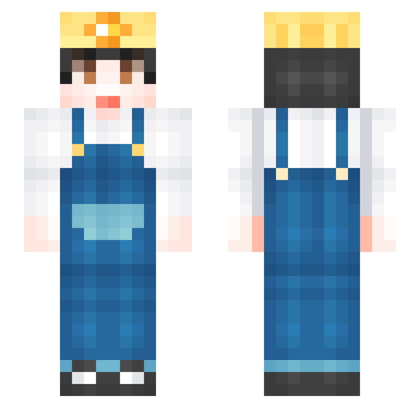 sunjuu Minecraft skin, front and back view
