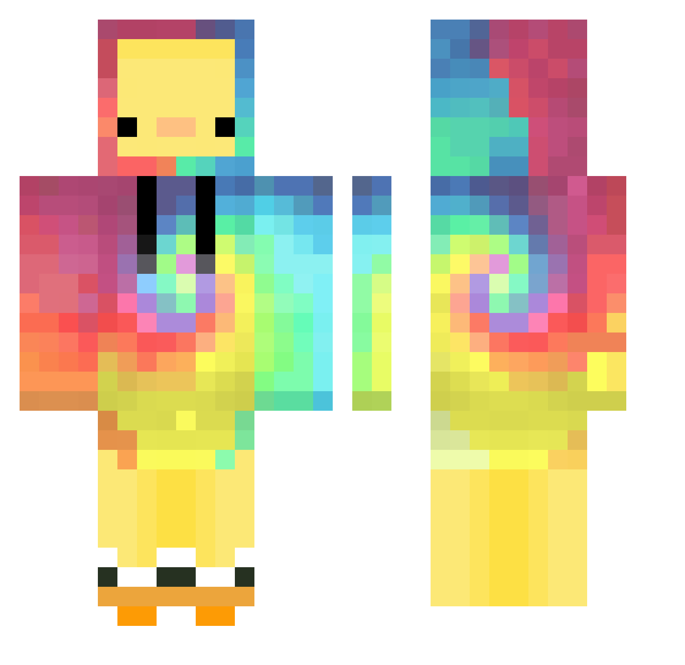 smallfrogjpg123 Minecraft skin, front and back view