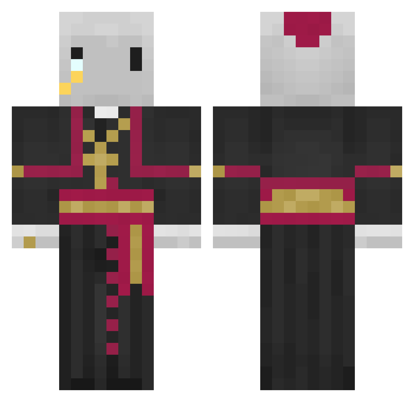 S11Daniels Minecraft skin, front and back view