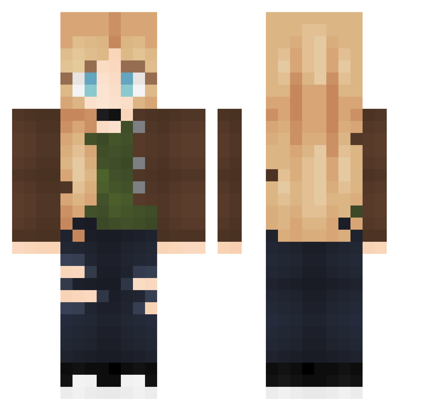 Crystallizedlion Minecraft skin, front and back view