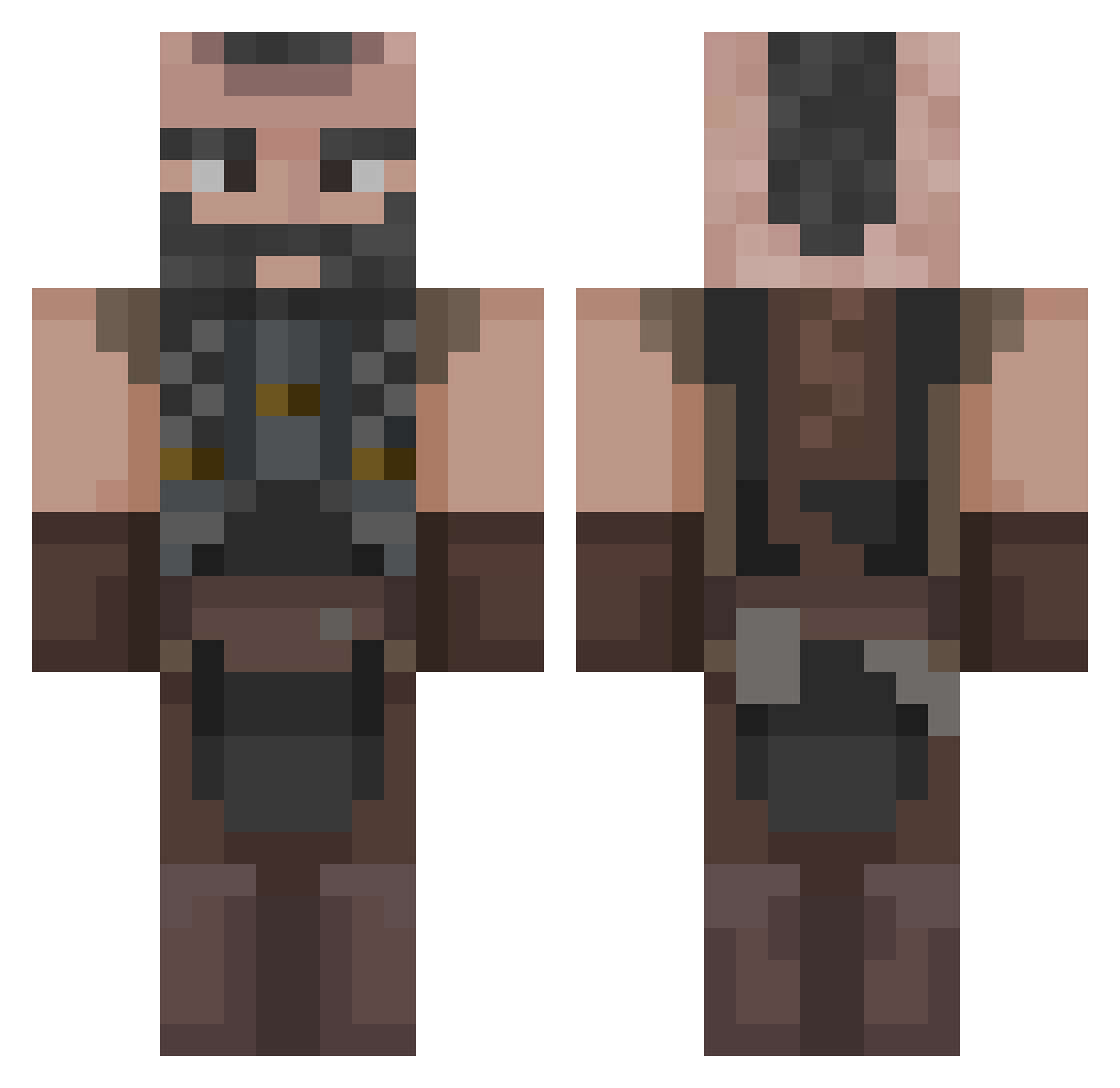 V3N000M Minecraft skin, front and back view