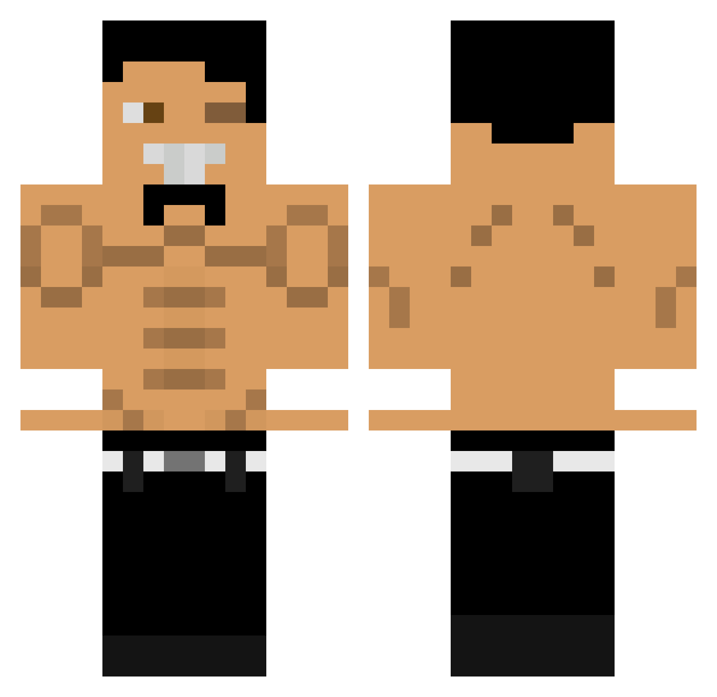 Sonic_EggTart Minecraft skin, front and back view