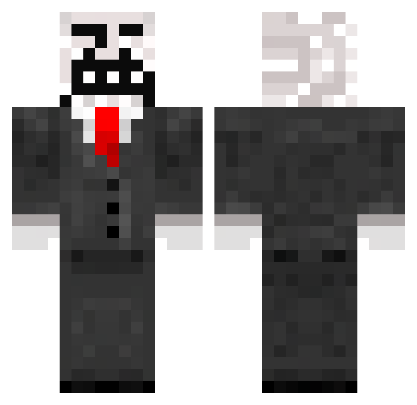 Roby_12 Minecraft skin, front and back view