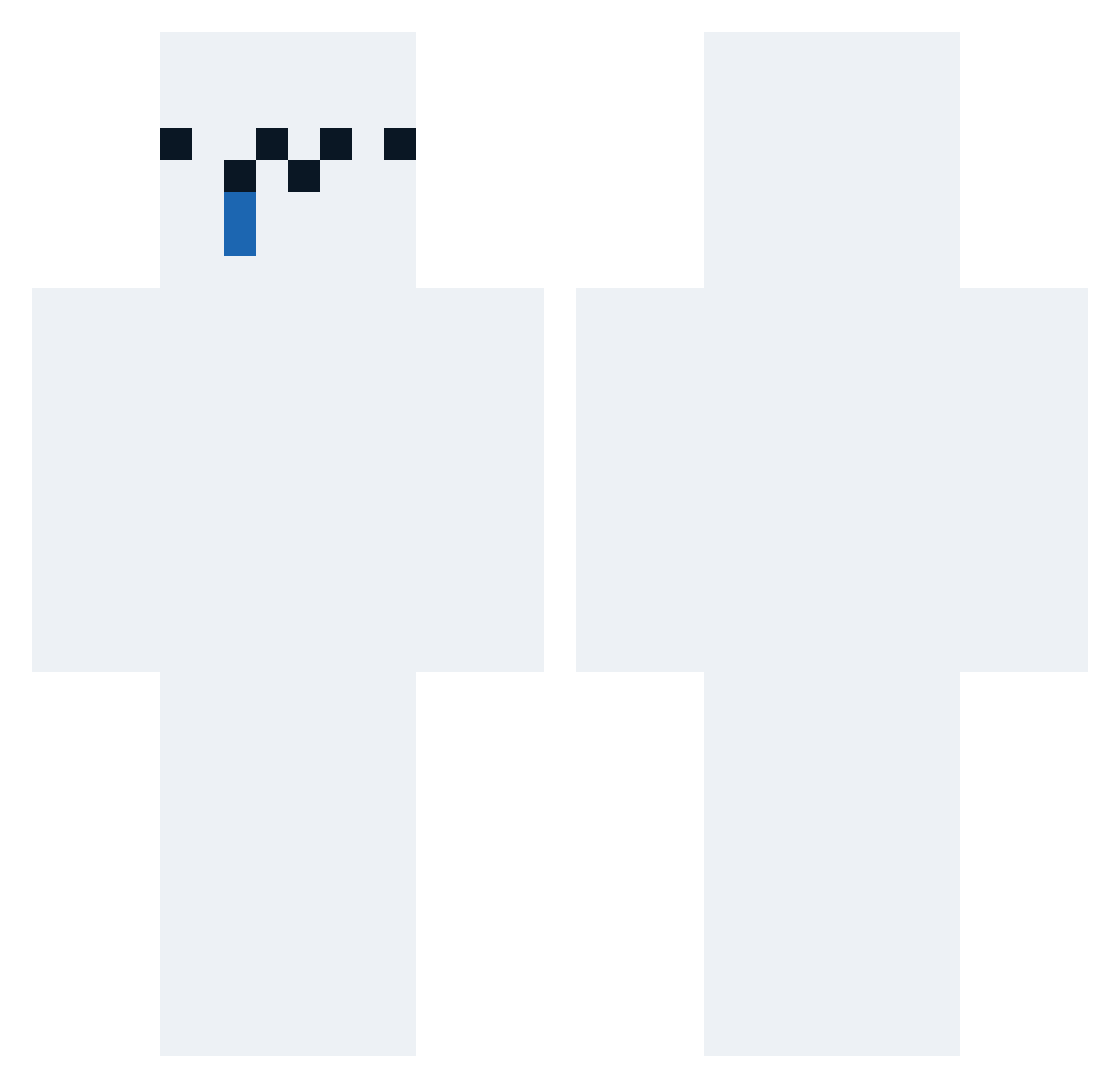 Milli3Billi3 Minecraft skin, front and back view