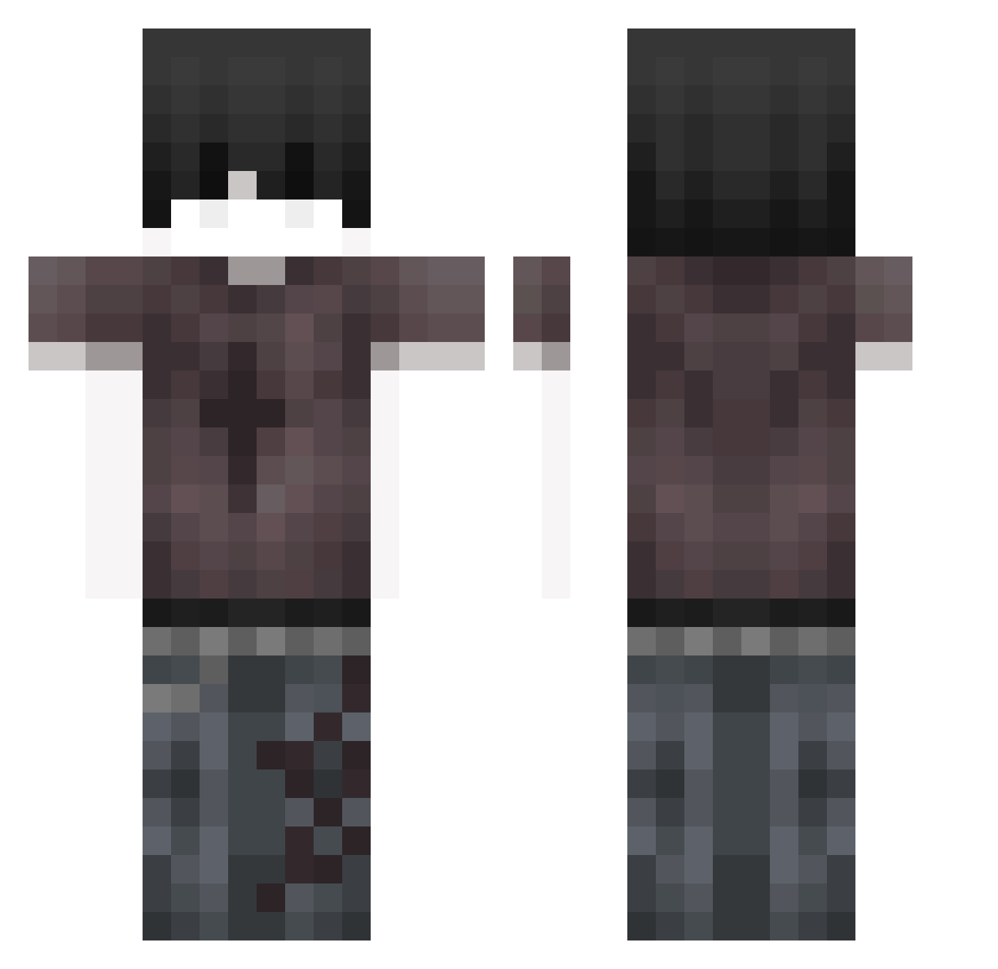Thewhale429 Minecraft skin, front and back view