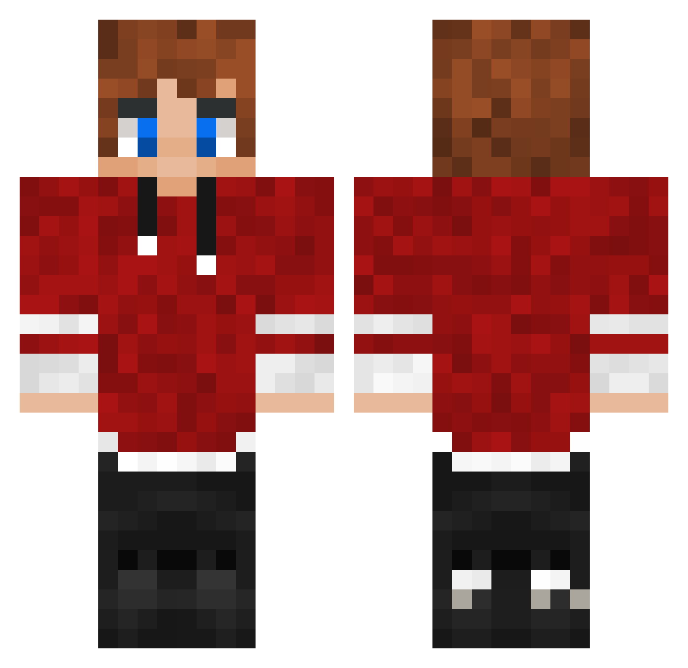 psmiller Minecraft skin, front and back view