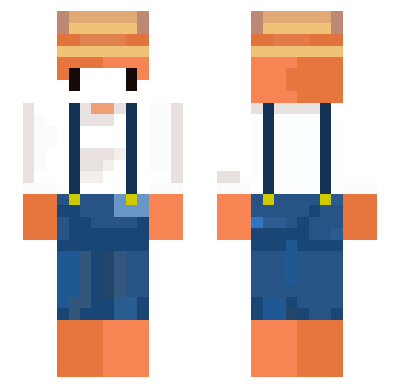 PashtetHeCat Minecraft skin, front and back view