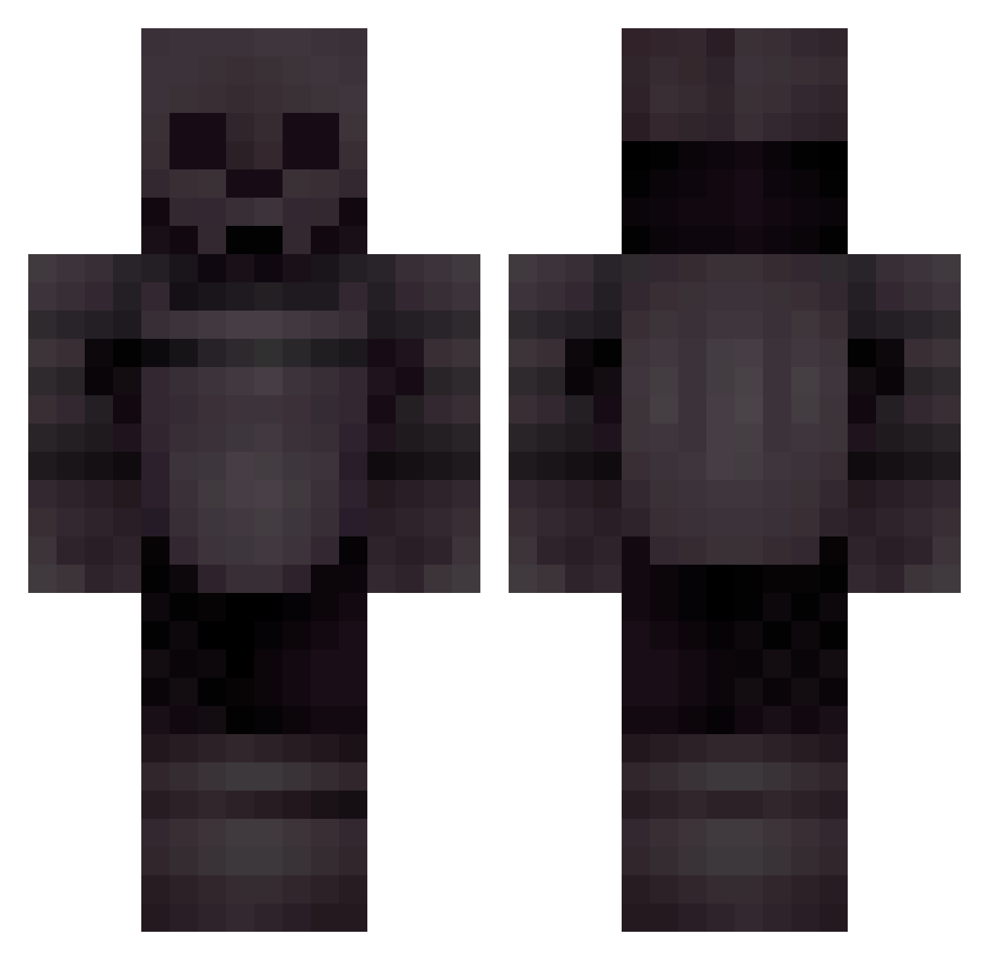 redlittlelizar Minecraft skin, front and back view