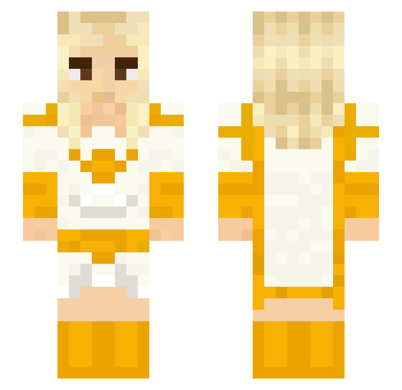 878dream Minecraft skin, front and back view