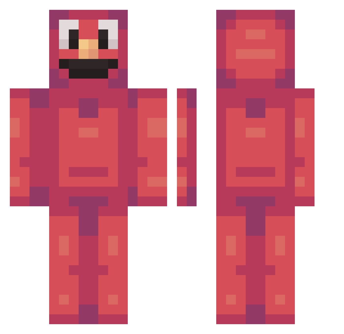 JesseWin1000 Minecraft skin, front and back view