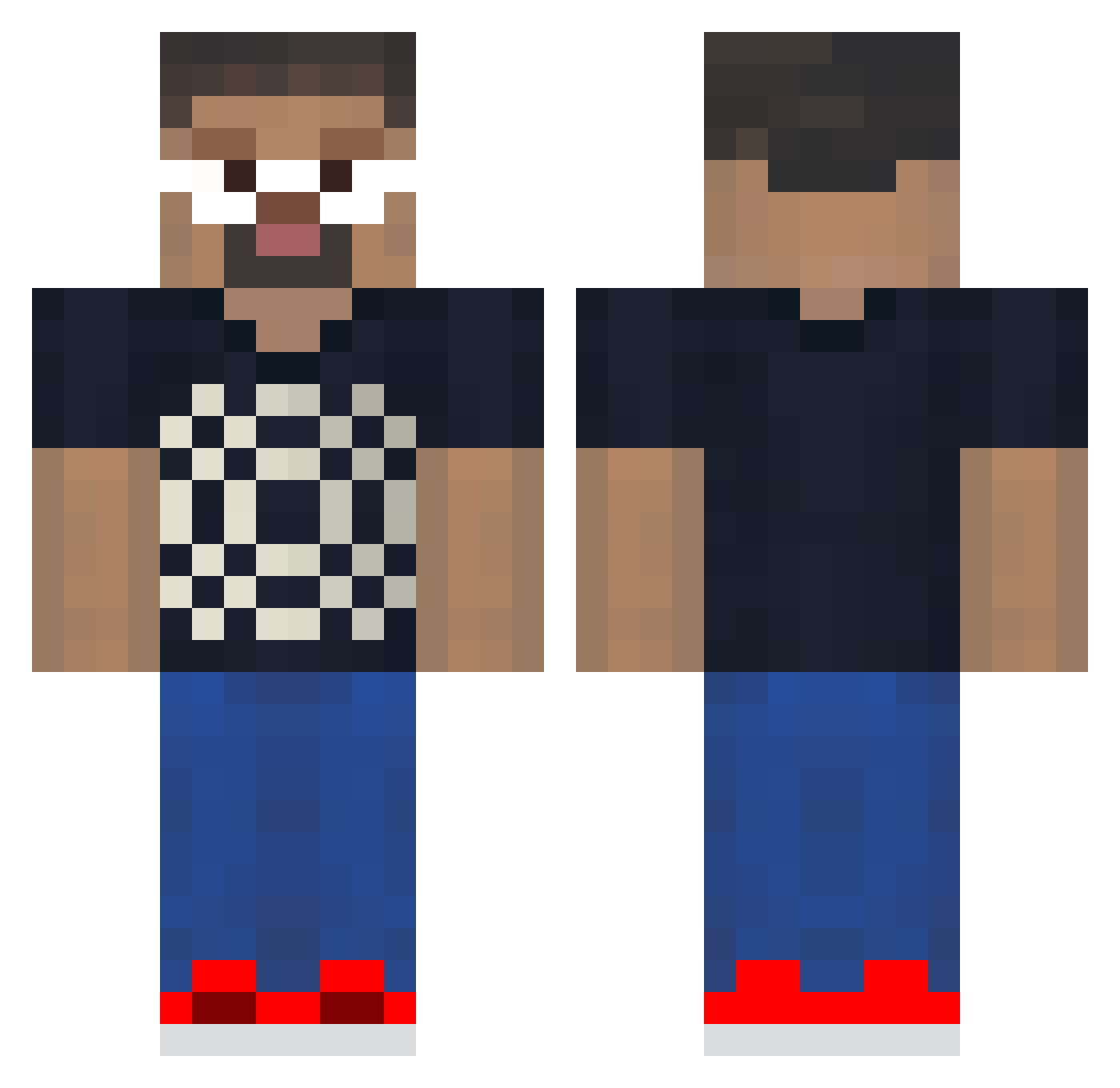 Armon_Vlakbhar Minecraft skin, front and back view
