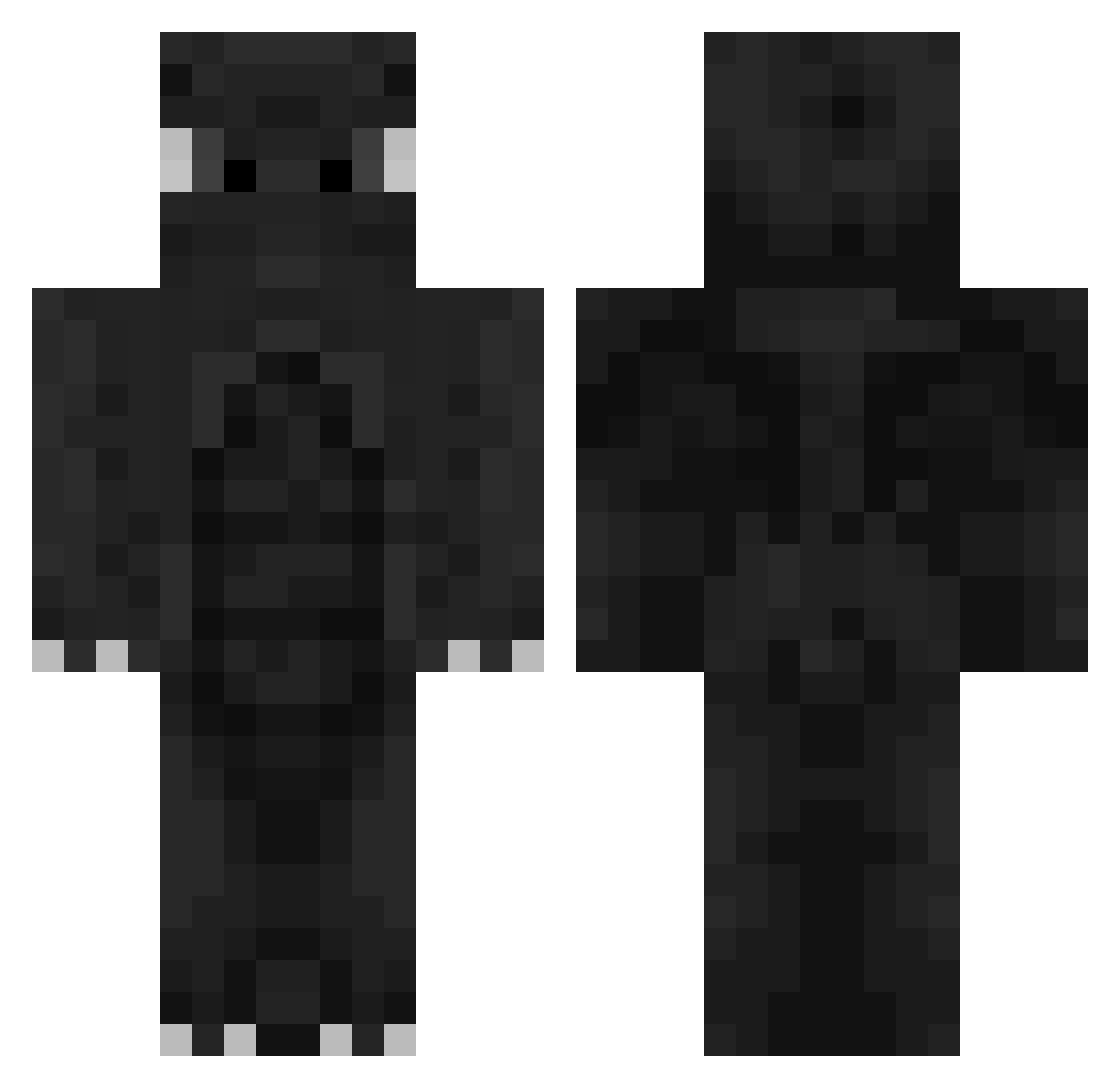 tqrrx Minecraft skin, front and back view
