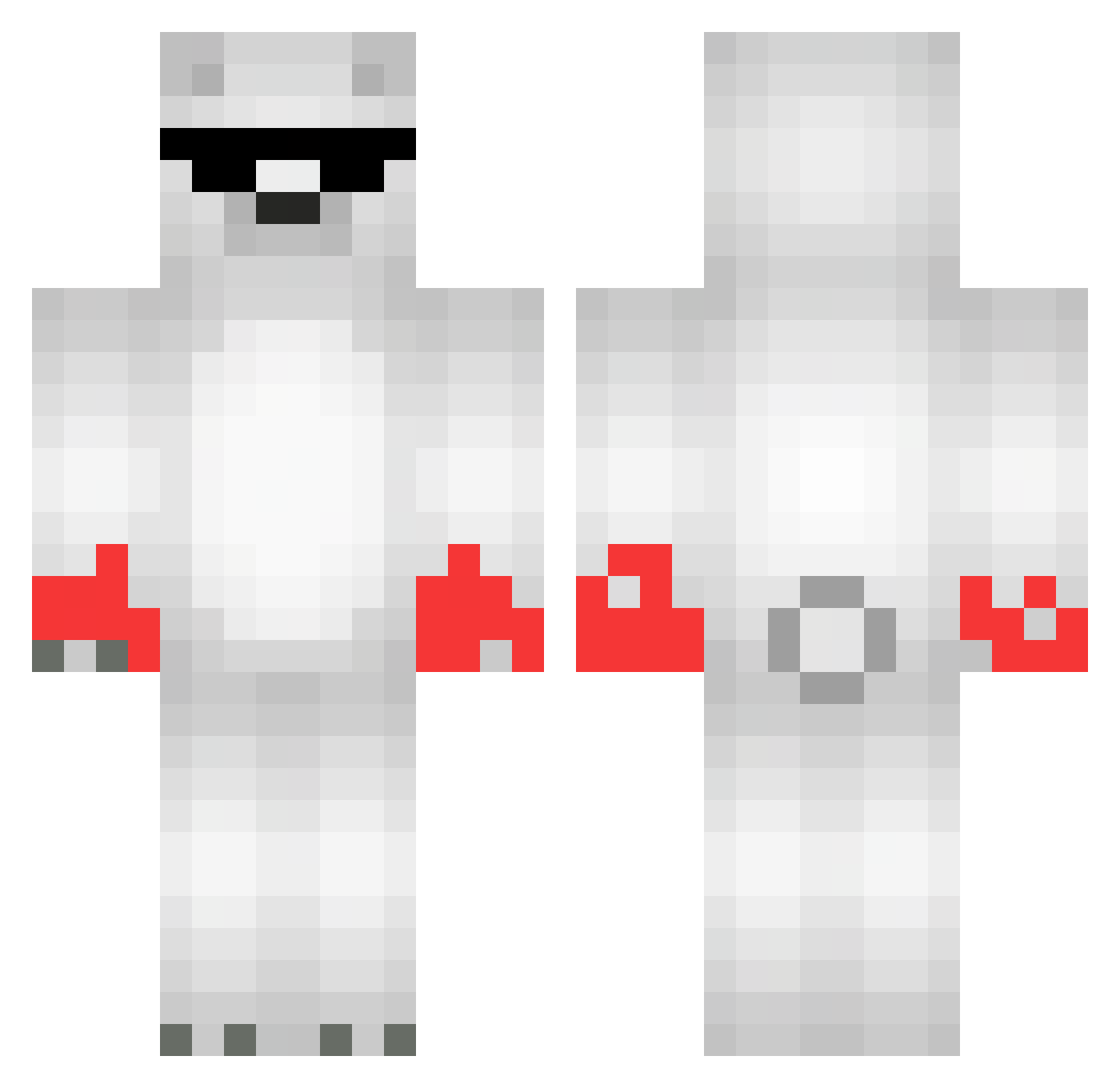 ww_x3 Minecraft skin, front and back view