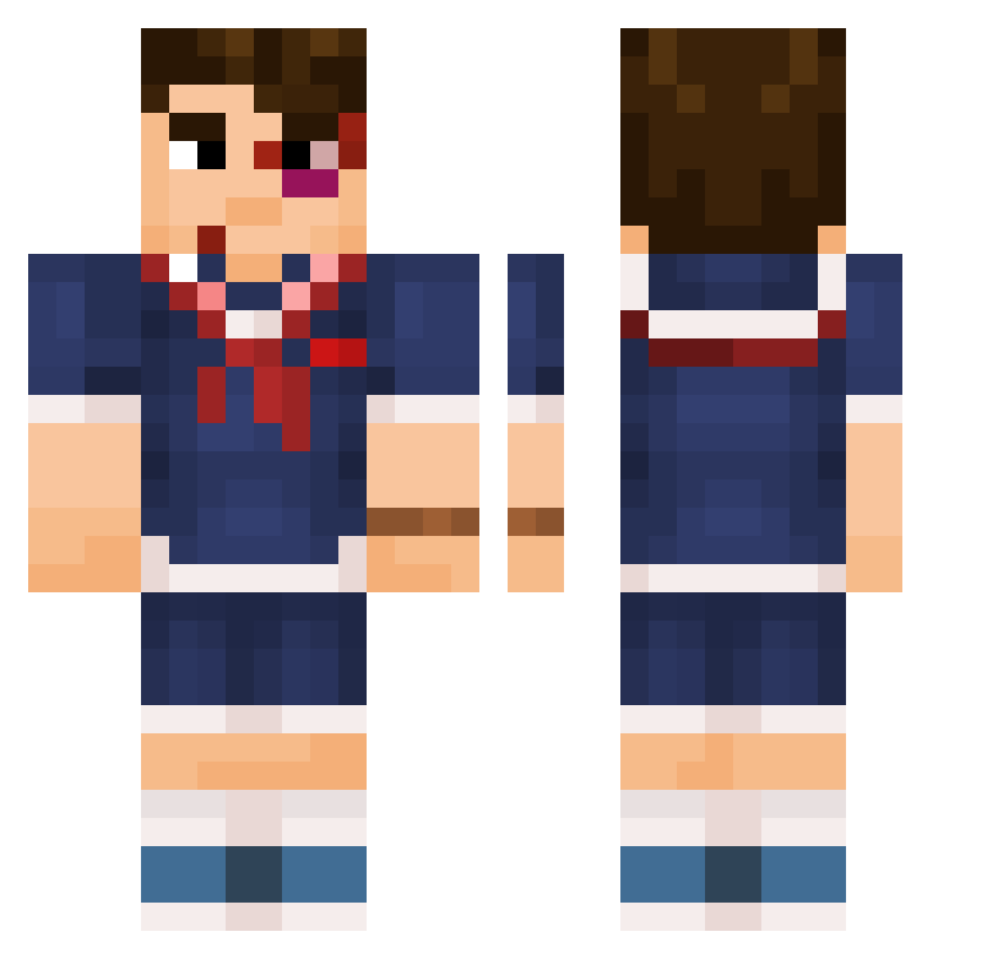 6iixxer Minecraft skin, front and back view