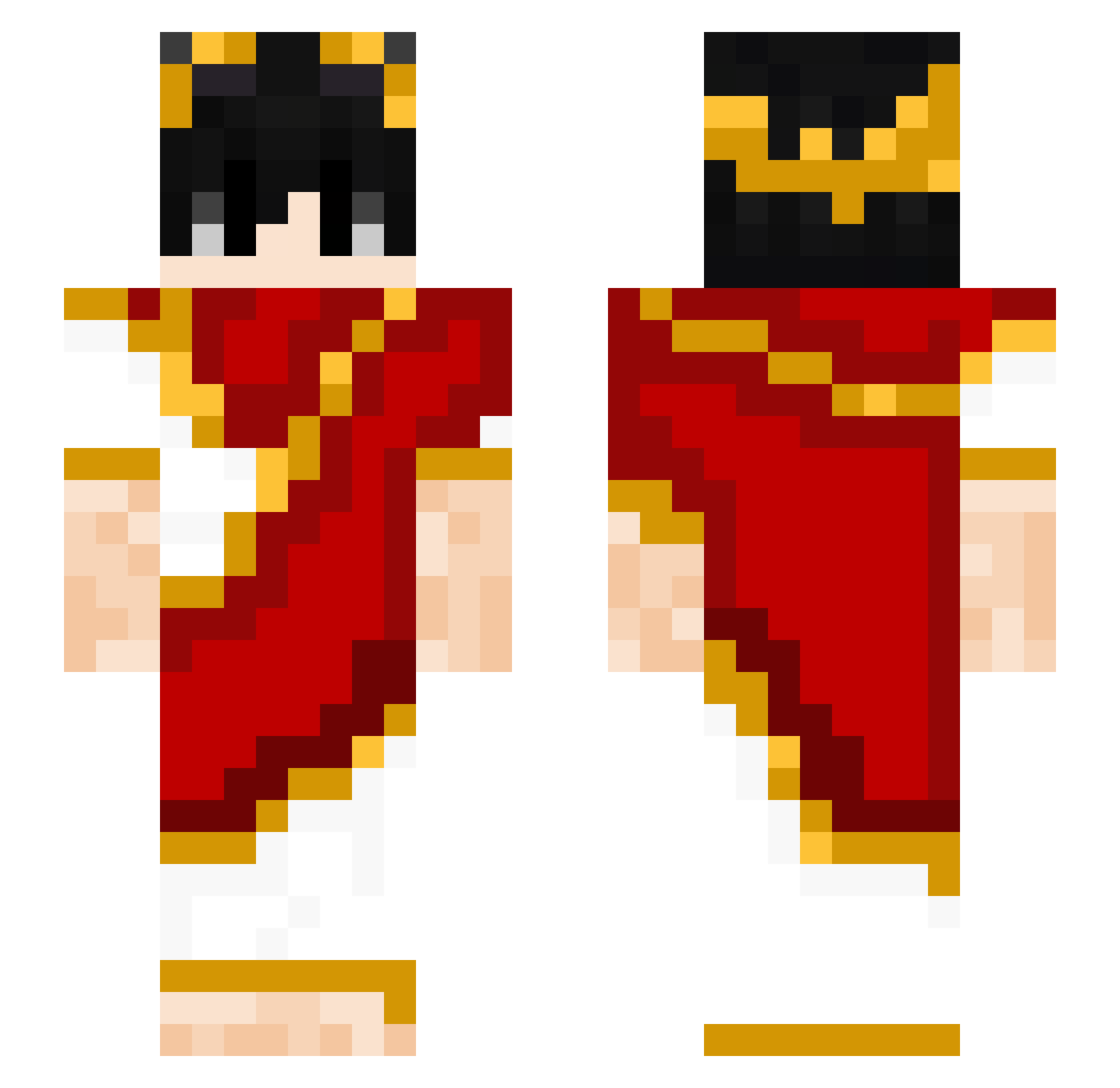 TheSpikedApe Minecraft skin, front and back view
