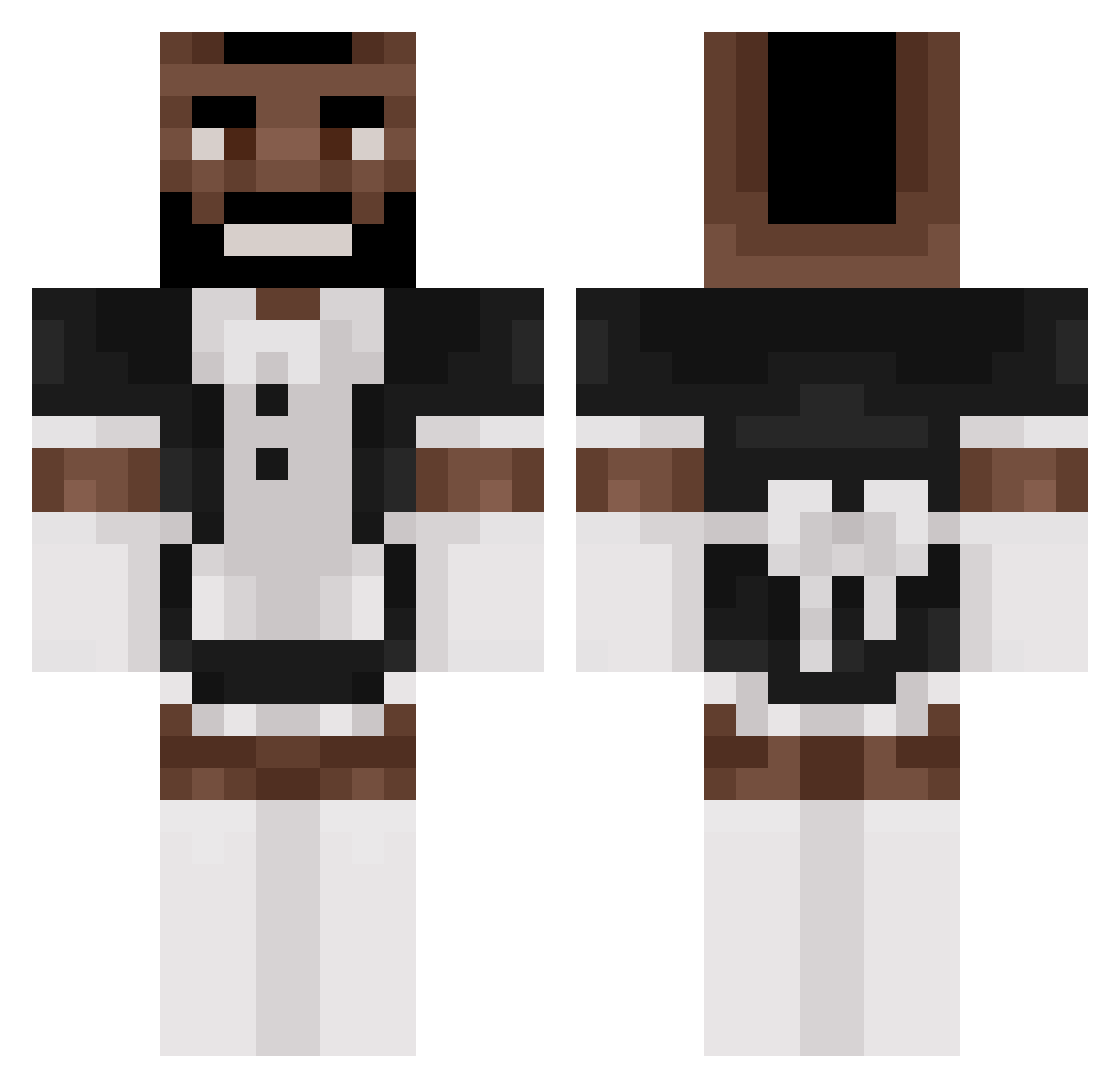 FyZzZen Minecraft skin, front and back view