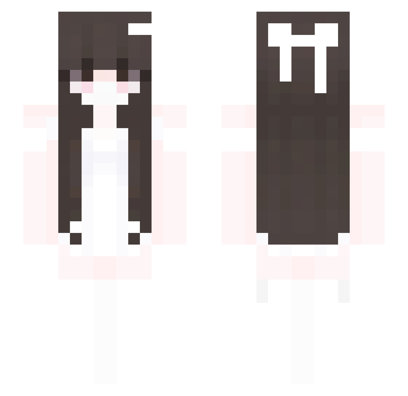 XXXXXX67 Minecraft skin, front and back view