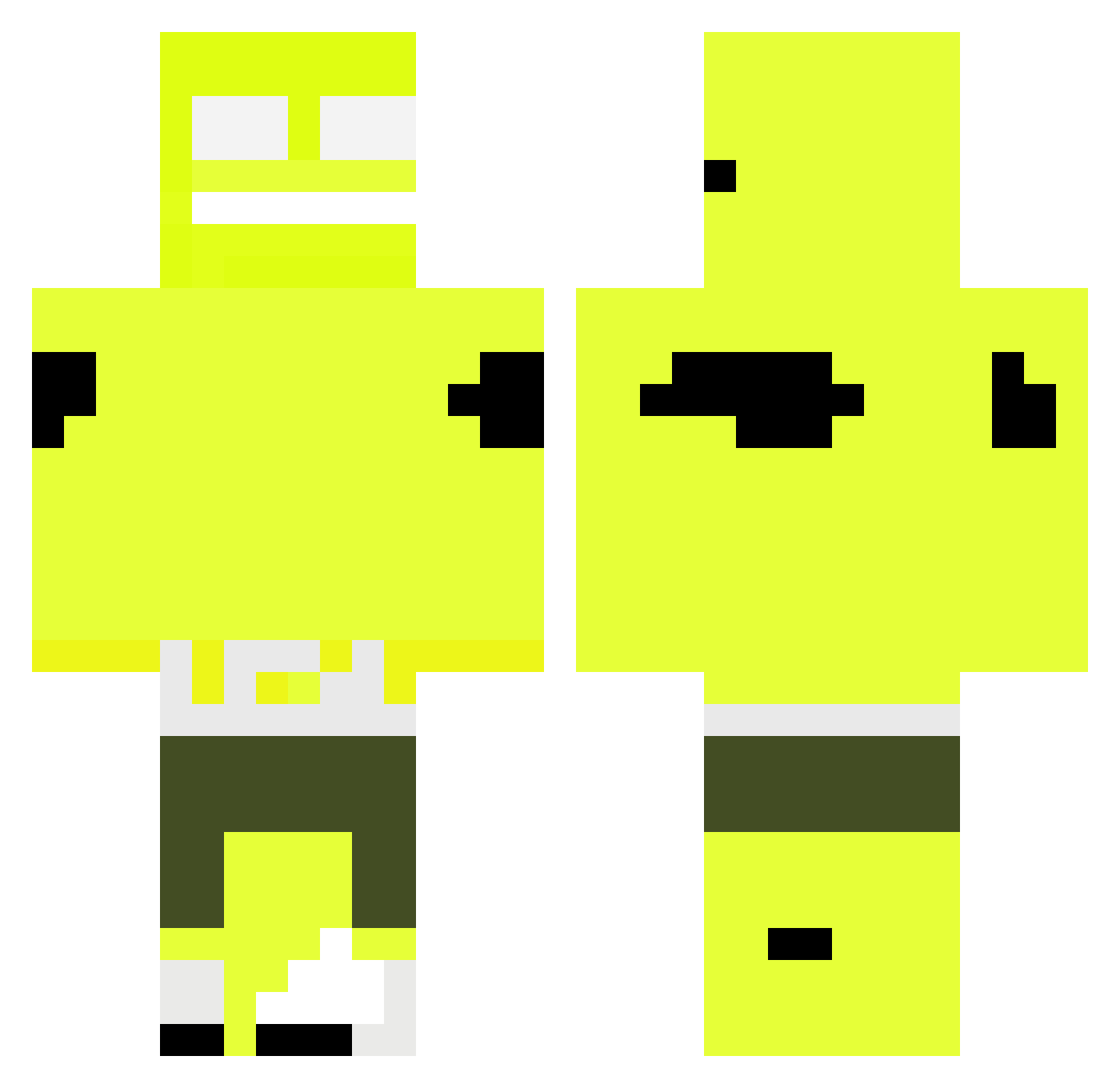Trex_EX Minecraft skin, front and back view