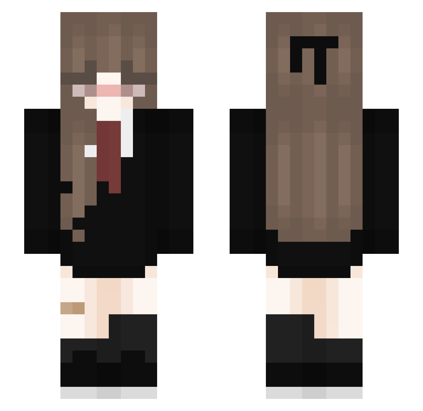 toxicvalentinee Minecraft skin, front and back view
