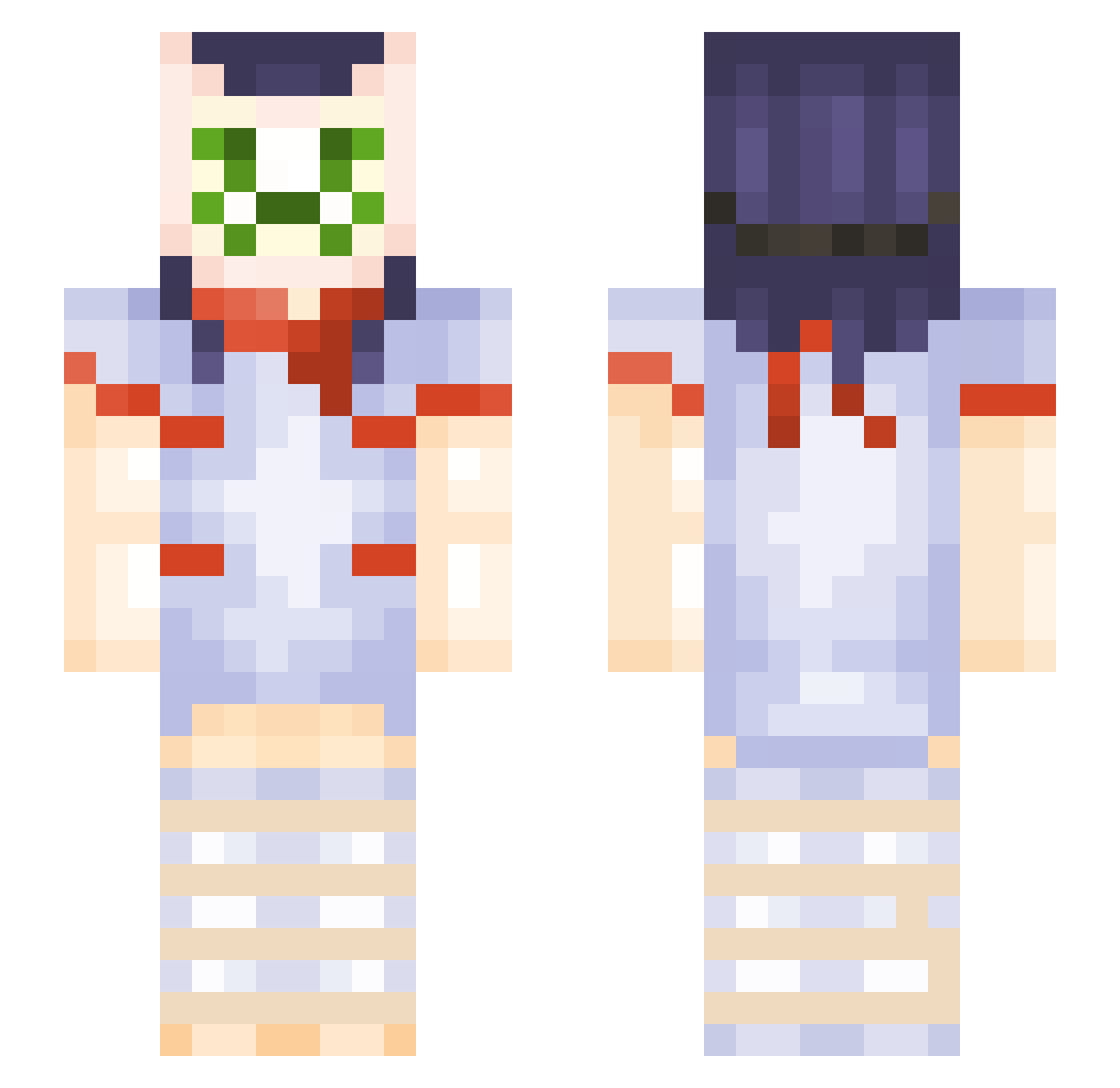 Arturee_ Minecraft skin, front and back view