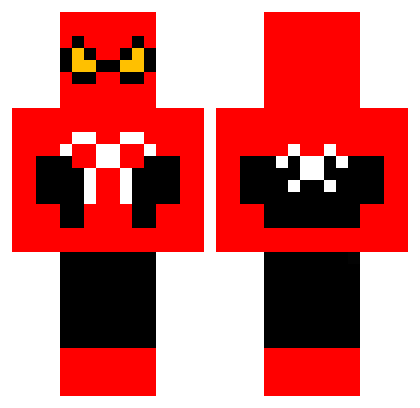 Reyes_Reject Minecraft skin, front and back view