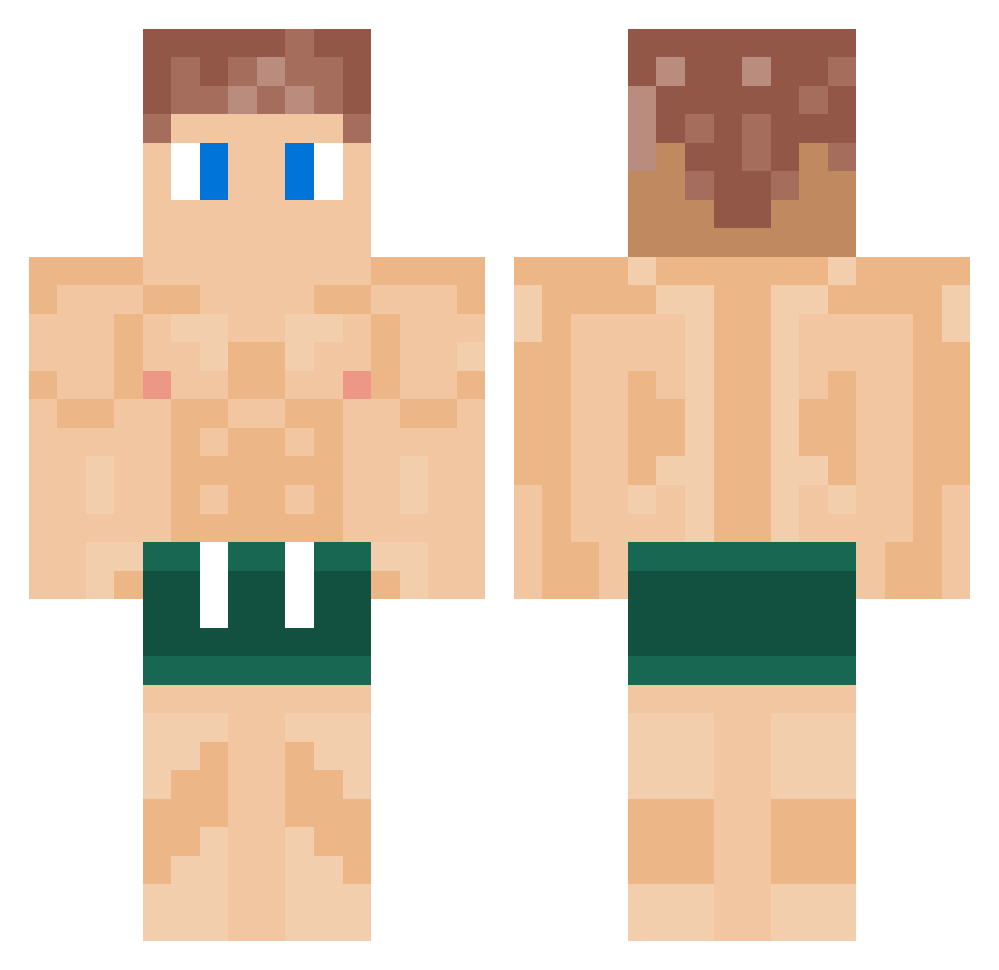LoPatriello Minecraft skin, front and back view